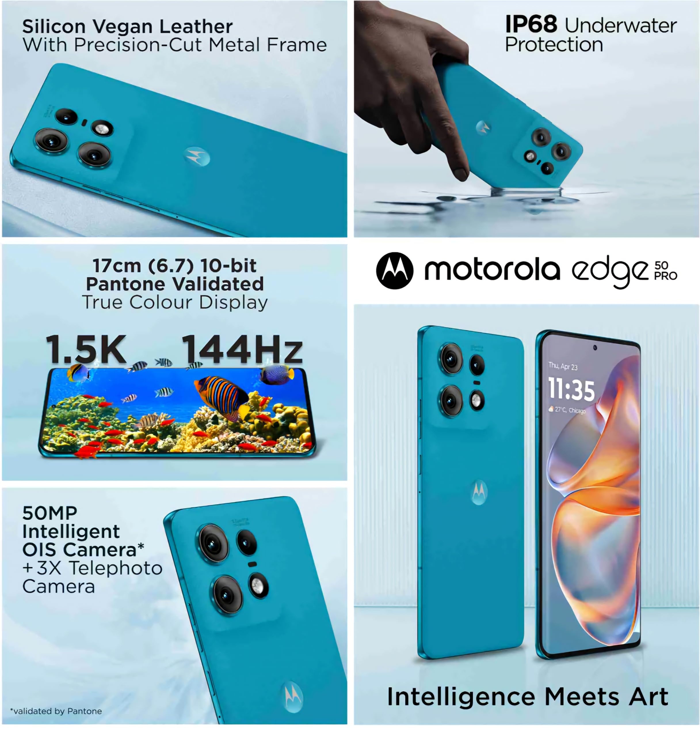 Motorola Edge 50 Pro 5G 512Gb 12Ram Color Azul Nuevo Libre image number null