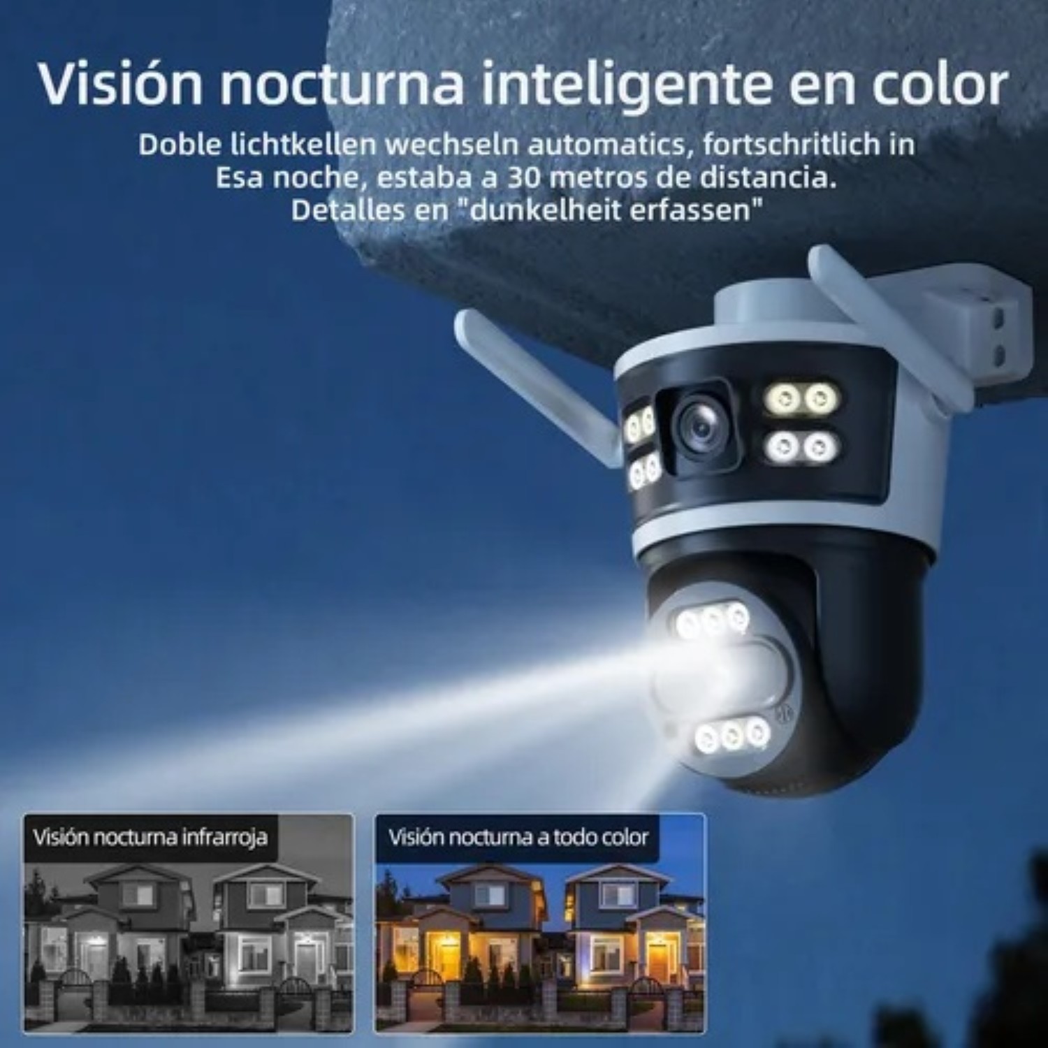 C&aacute;mara De Seguridad Wifi Exterior Resoluci&oacute;n 2mp Negro image number null