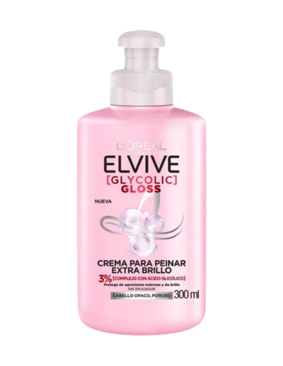 Crema Para Peinar Glycolic Gloss &Aacute;cido Glic&oacute;lico Elvive image number null