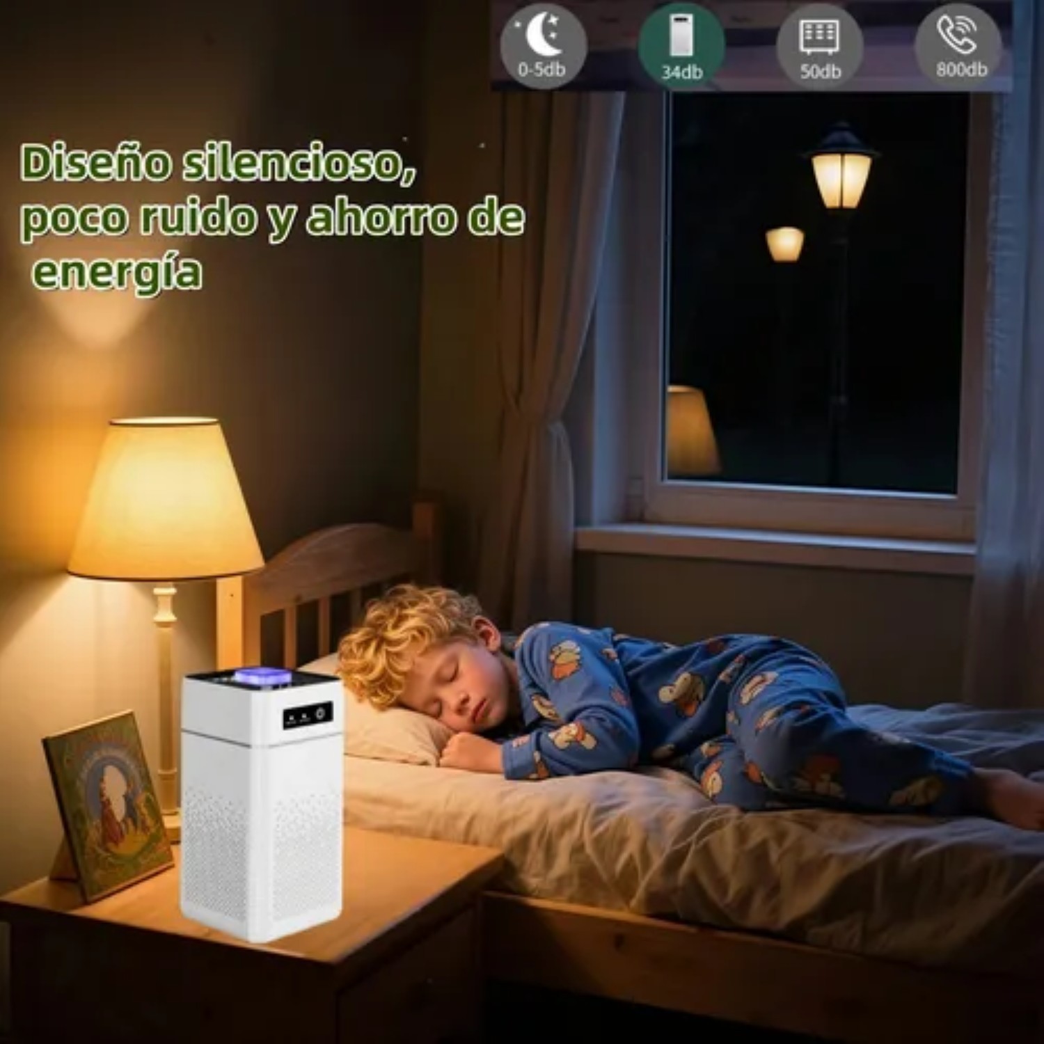 Purificador De Aire Hepa Para Casa Purificador Aire Port&aacute;til Blanco image number null