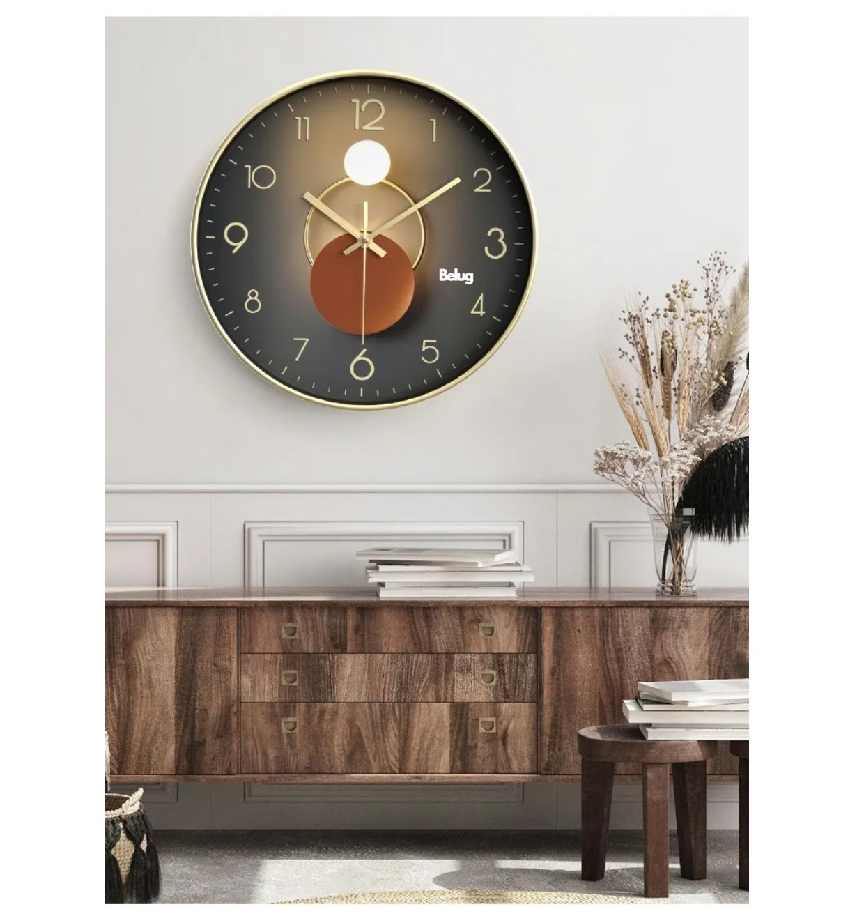 Reloj De Pared Decorativo Moderno Silencioso De 30 Cm Belug image number null