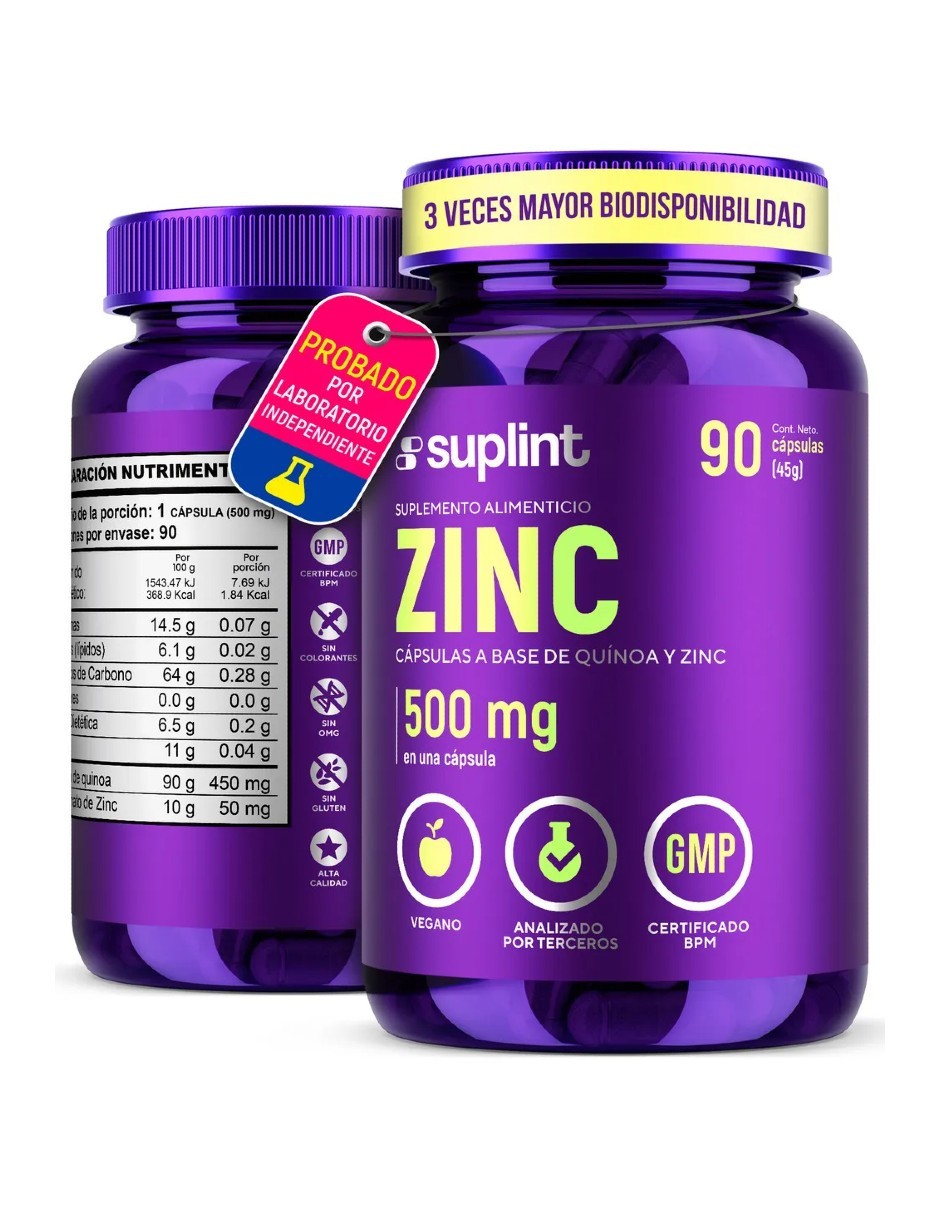 Zinc 50mg Gluconato con Quinoa image number null
