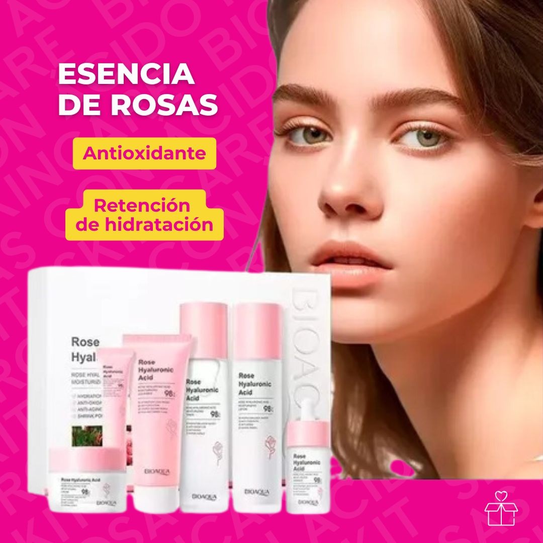 Set 6 Piezas Bioaqua Skincare Con Extracto De Rosas image number null