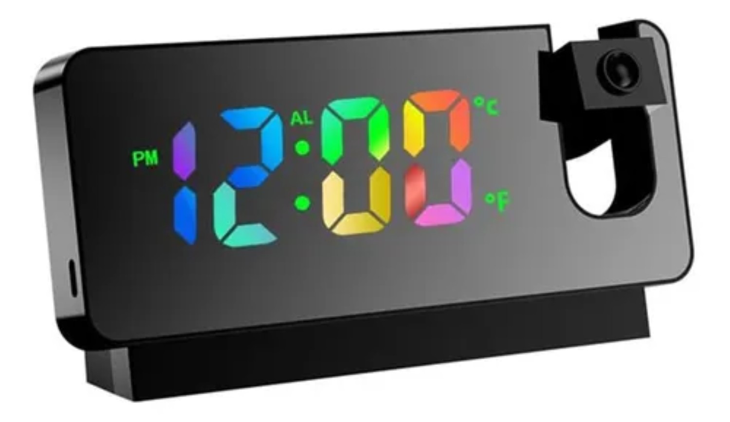 Reloj Despertador De Proyecci&oacute;n De Escritorio Led Colorido image number null