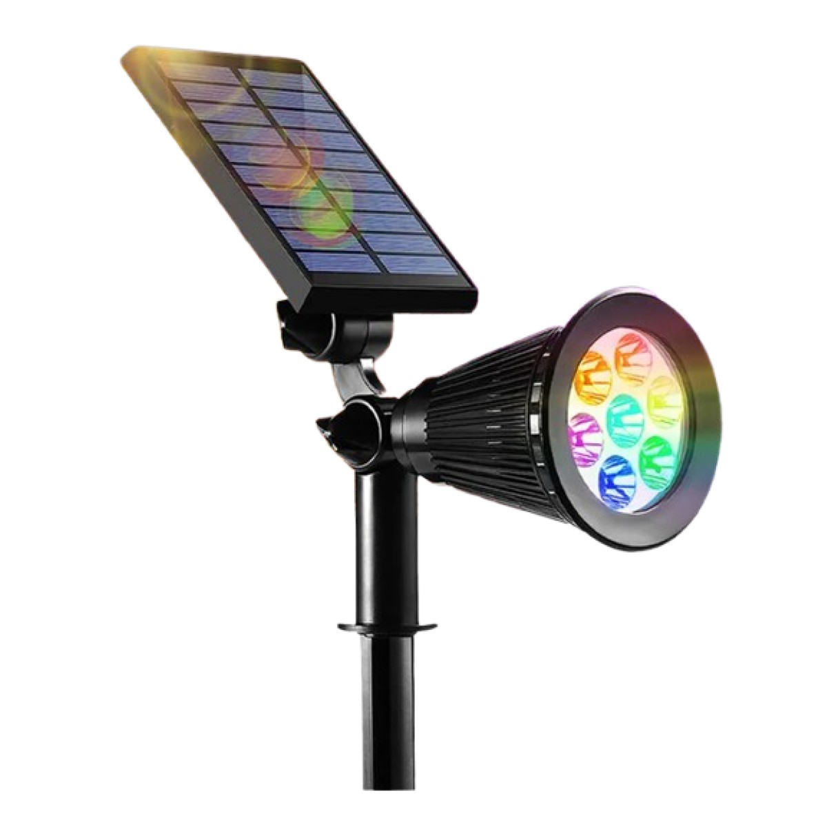 L&aacute;mpara Solar Para Jard&iacute;n Luz Decoraci&oacute;n 6v Multicolor Negro image number null