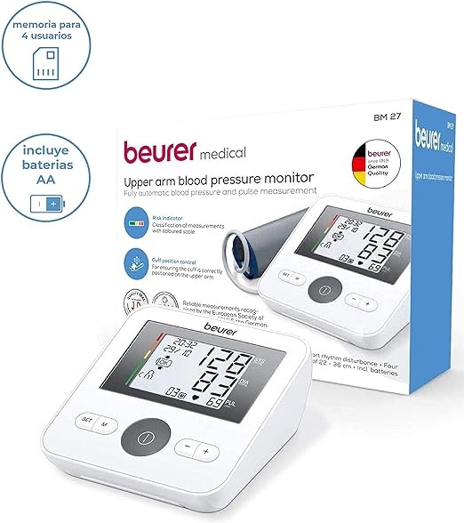A Beurer BM 27, Medidor Digital de presi&oacute;n arterial y de pulso para brazo y mu&ntilde;eca. image number null
