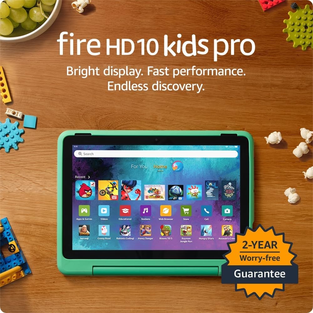 Tablet Infantil Fire Kids Pro 10 Amazon 32 Gb Pantalla de 10 Pulgadas Color Verde Agua image number null