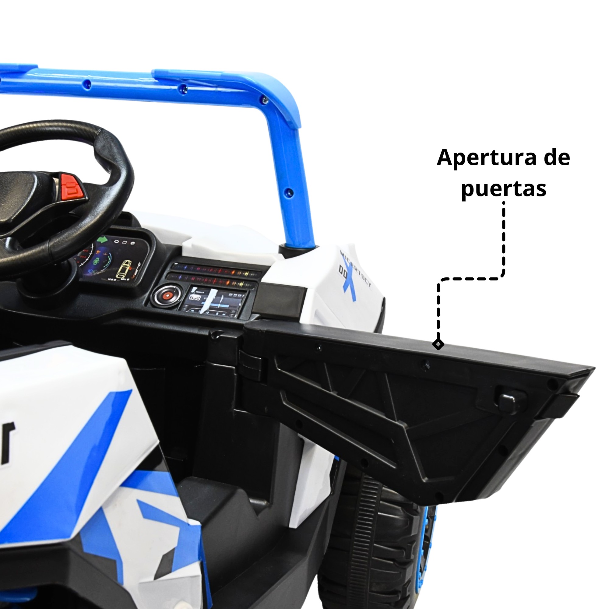 Montable El&eacute;ctrico para Ni&ntilde;os 4x4 Luz Sonido Bluetooth Control Remoto 12v - Azul image number null