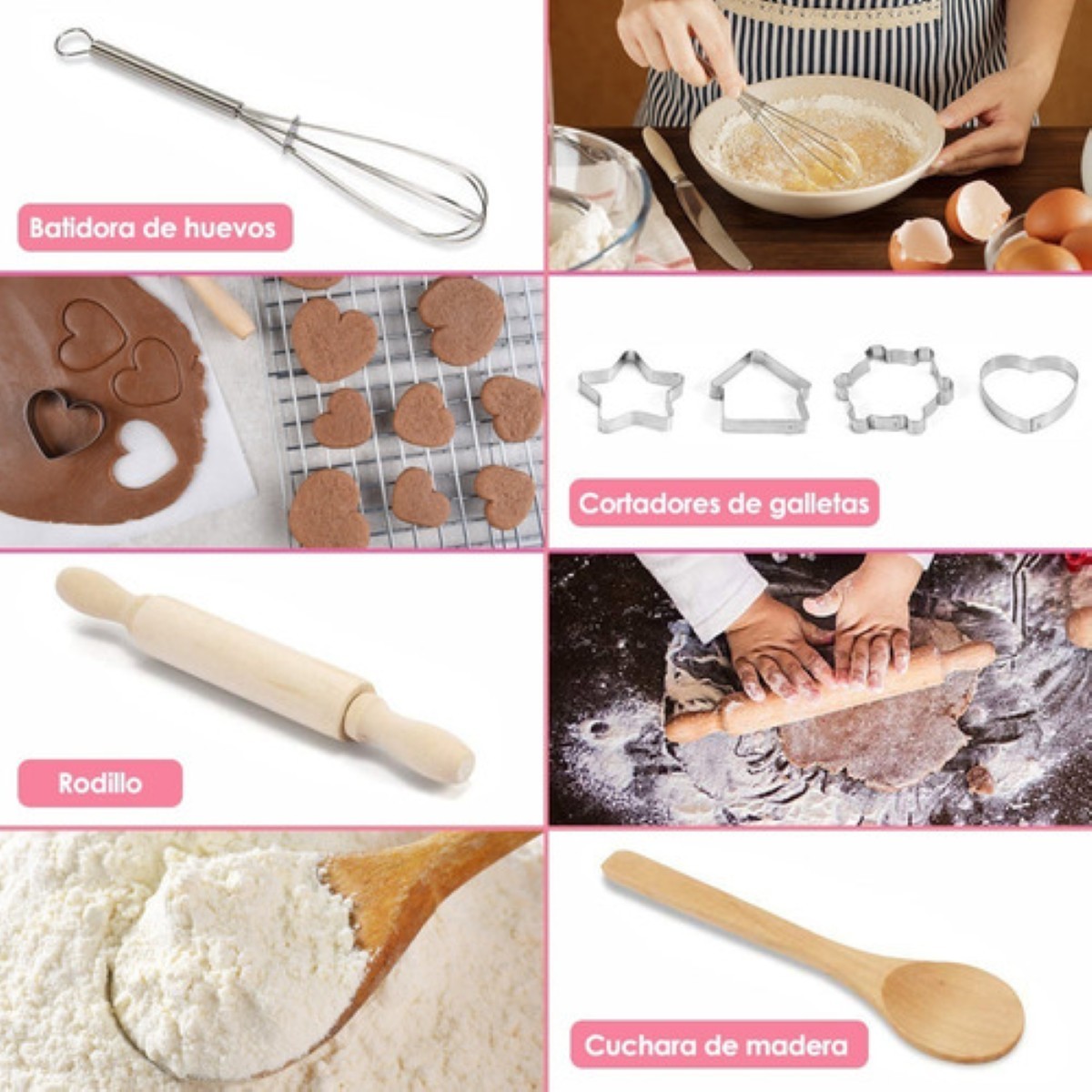Kit De Juguetes De Cocina Para Ni&ntilde;os 11pz Blanco/Pastelillo image number null