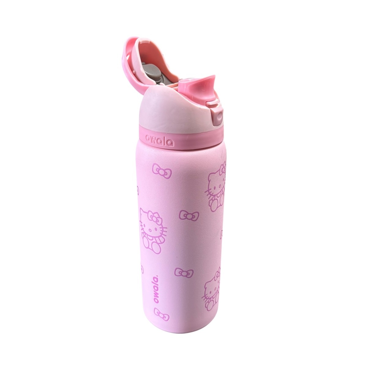 Termo Owala de acero inoxidable FreeSip con tapa rosca color rosa, Hello Kitty image number null