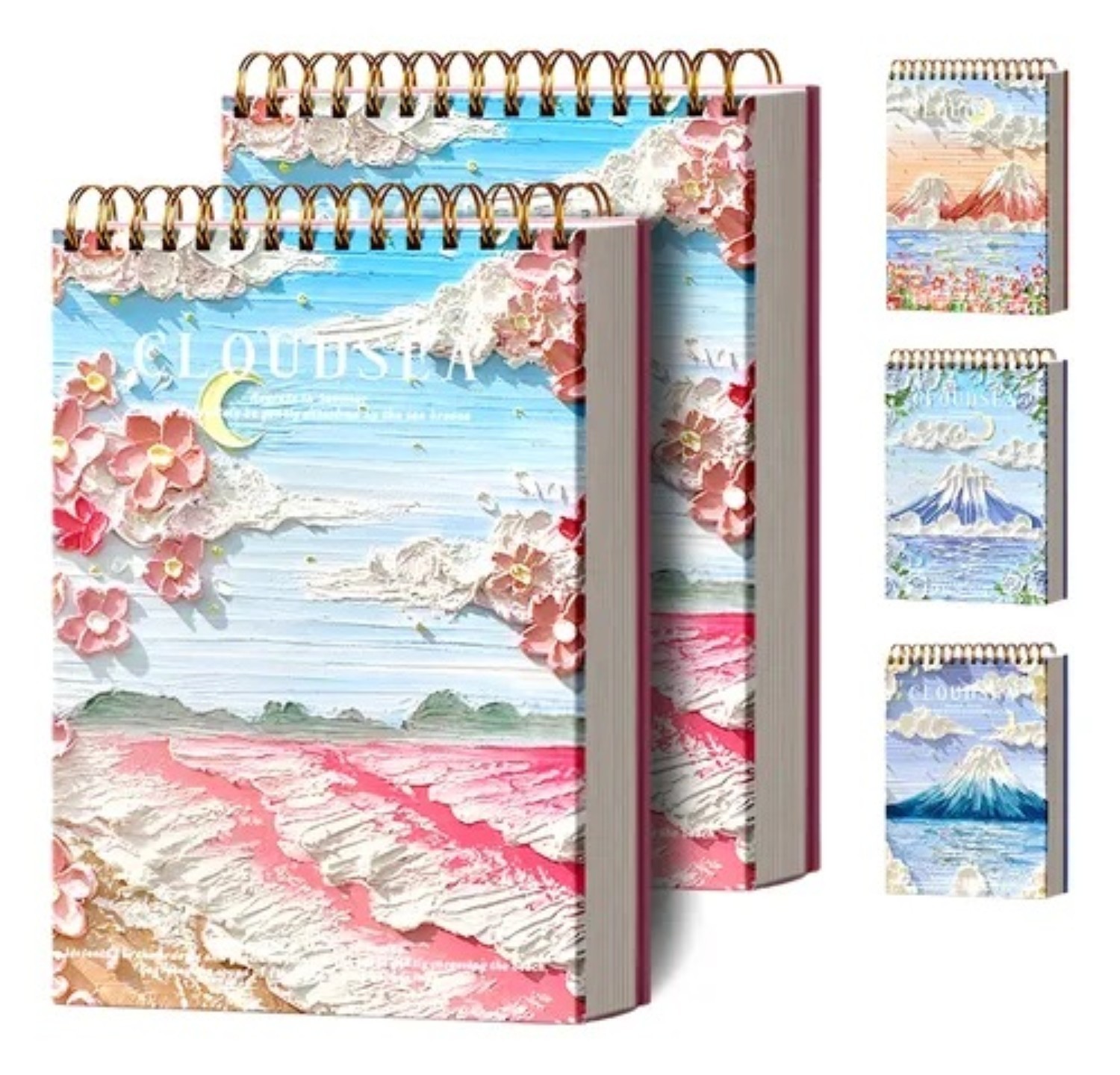 2 pcs A4 Cuaderno De Dibujo 240p Con L&aacute;mina Gruesa Azul Acero image number null