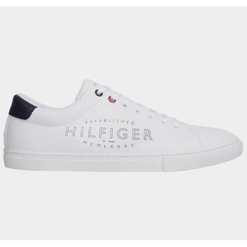 Tenis Tommy Hilfiger Pu Vulc Blanco Marino Original Para Hombre image number null