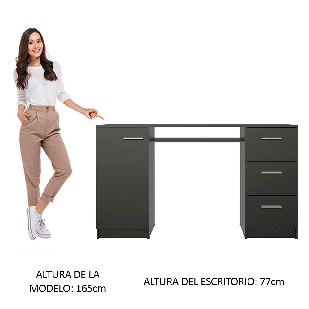 Escritorio para Computadora Madesa 3 Cajones y 1 Puerta NN image number null