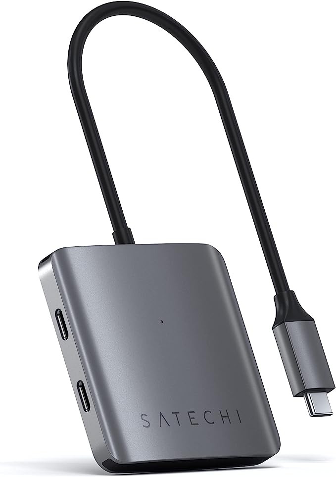 SATECHI Hub USB-C de 4 Puertos - Solo Transferencias de Datos (Sin Carga/V&iacute;deo) - para M2, M1 MacBook Pro/Air, M2, M1 iPad Pro/Air, M2 Mac Mini, iMac. image number null