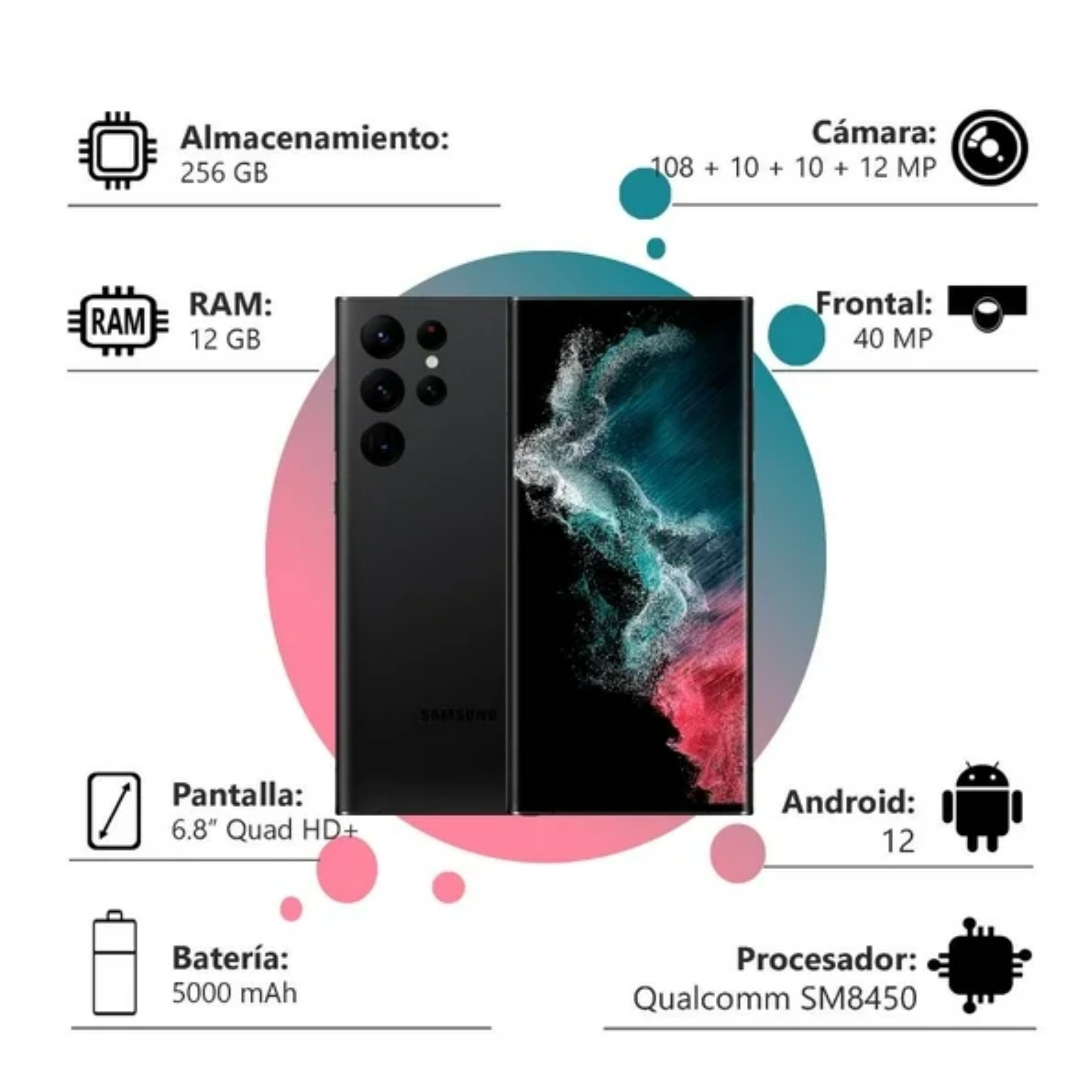 Samsung Galaxy S22 Ultra Negro 128GB Reacondicionado image number null