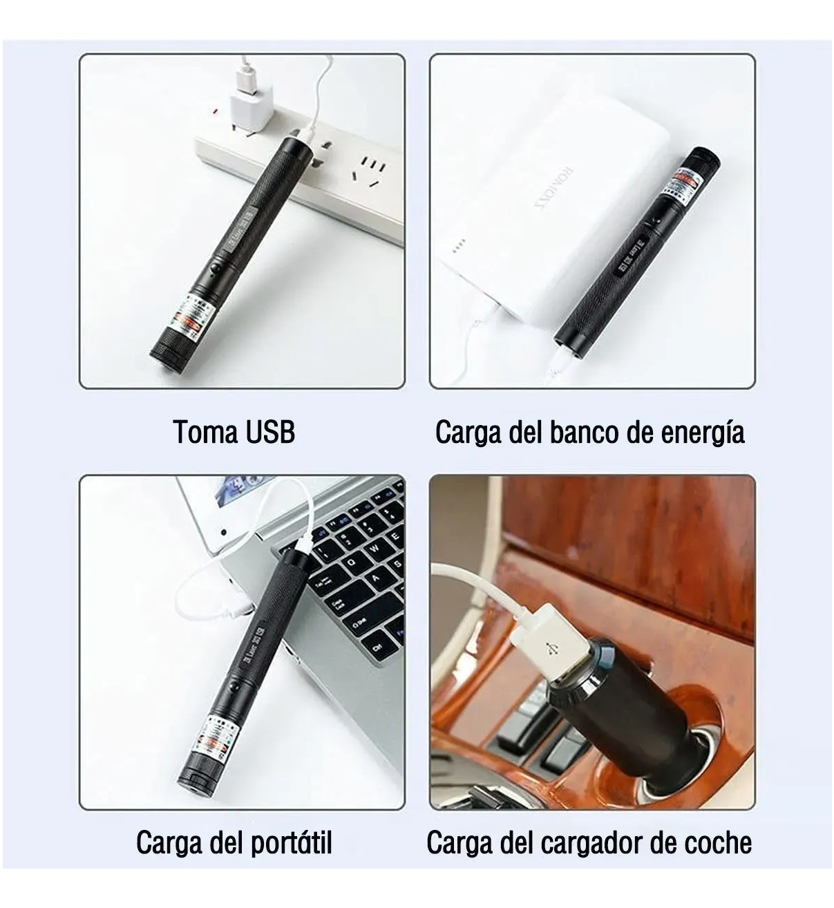 Puntero Laser Rojo Verde Potente 5000mw Usb Recargable Malubero image number null