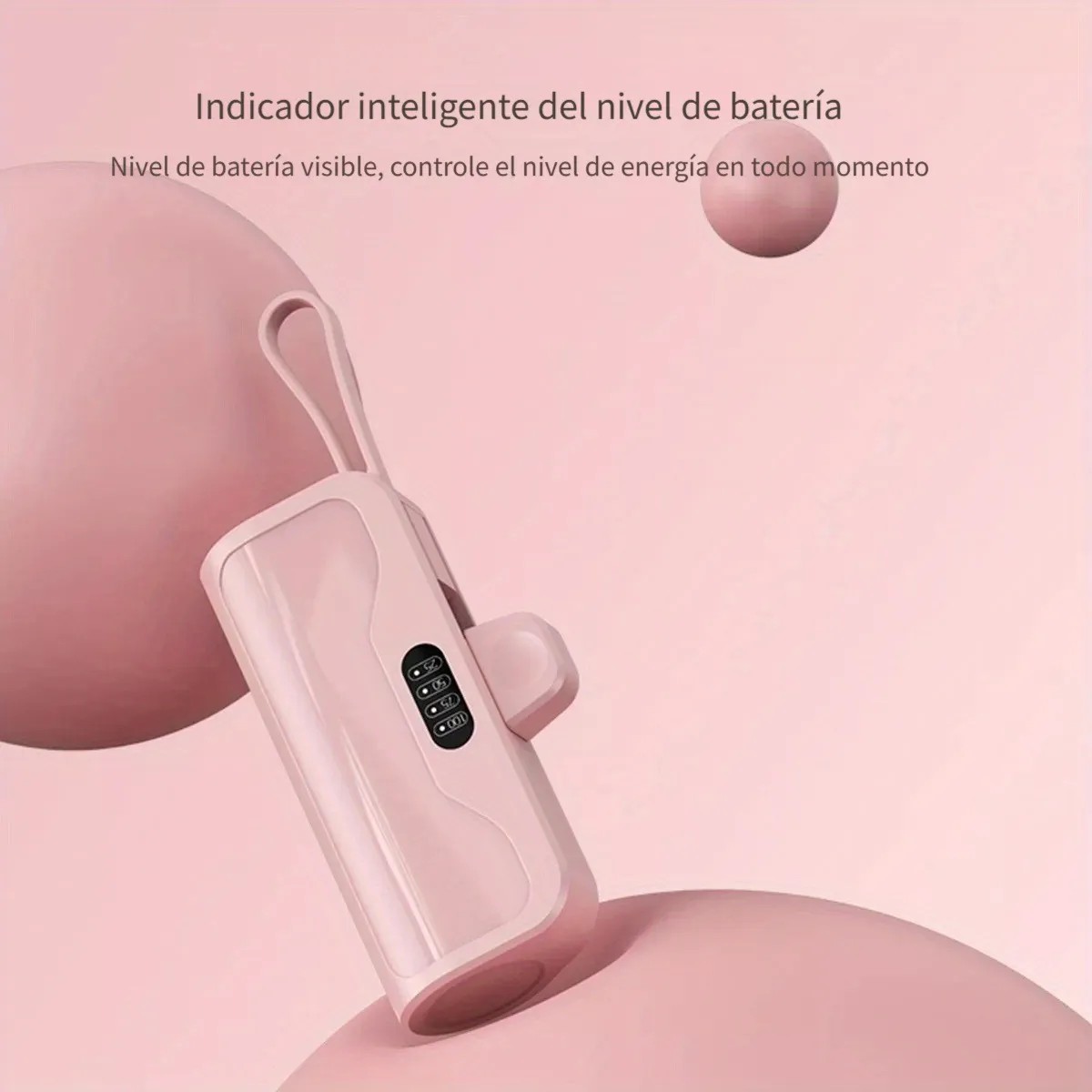 Power Bank 5000 Mah Cargador Bater&iacute;a Port&aacute;til Para iPhone Rosa image number null