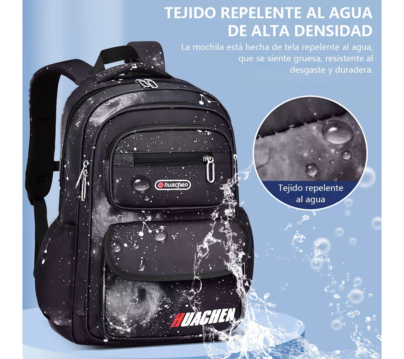 M Mochila escolar Gen&eacute;rica F026-013-1 color negro 35L image number null