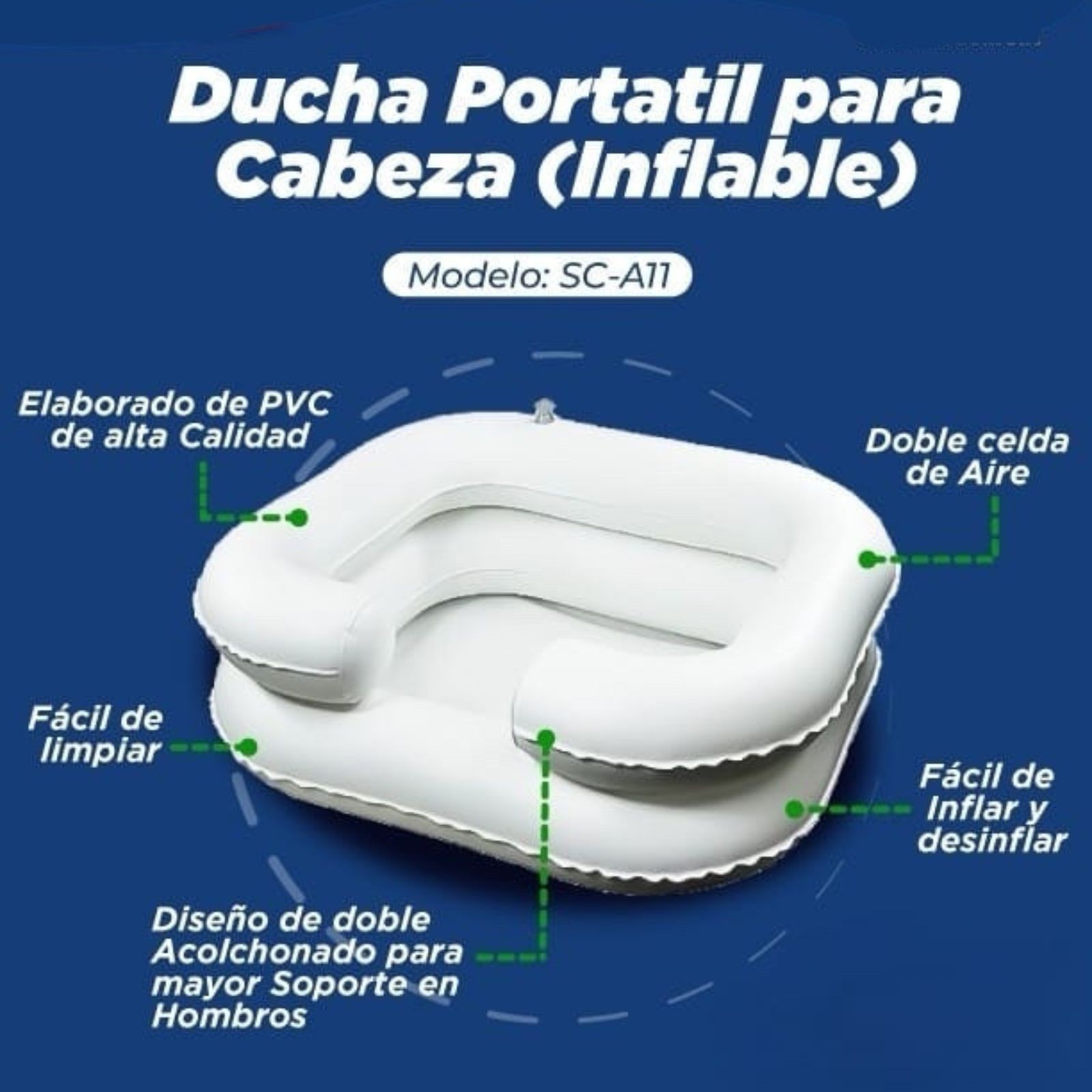 Ducha Lavabo Portatil Para Cabeza Inflable image number null