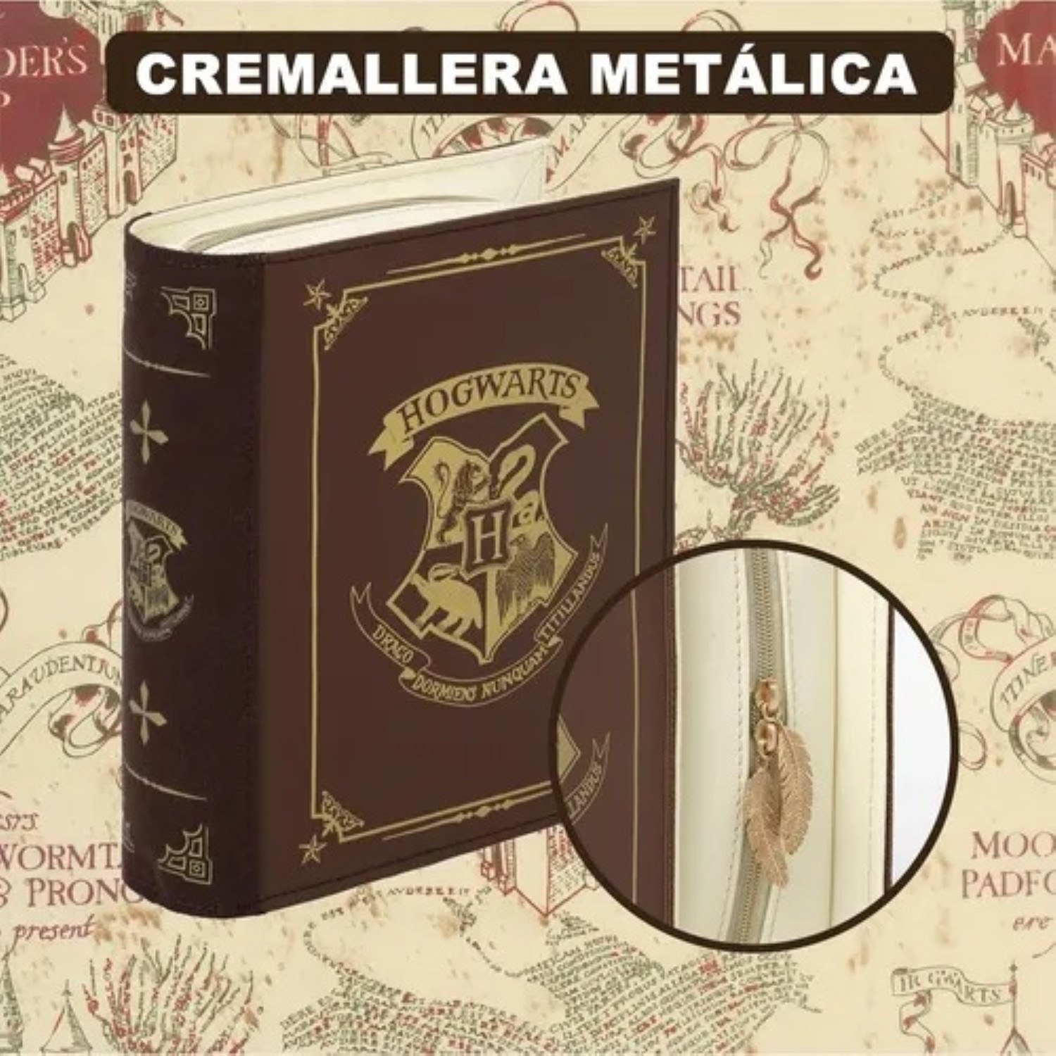 Cosmetiquera Lapicera Harry Potter Para Maquillaje Cafe Oscuro image number null