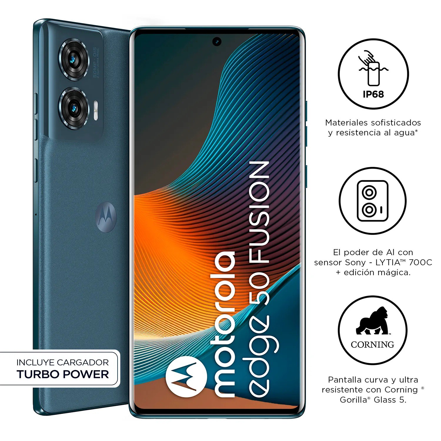 Motorola Edge 50 Fusion 5G 256Gb 8Ram Color Verde Nuevo Libre image number null