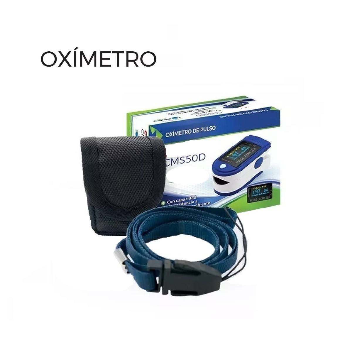 Oximetro De Pulso De Dedo Adulto Pediatrico Digital Portatil. image number null