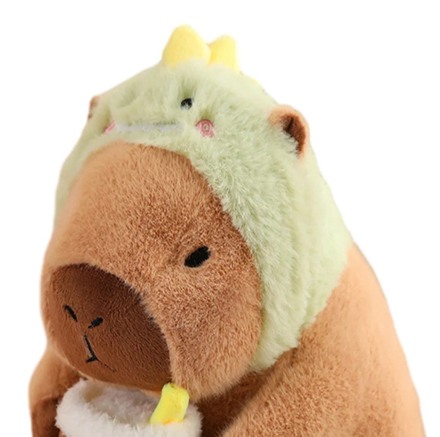 Peluche De Capibara Dinosaurio Cafe Verde image number null