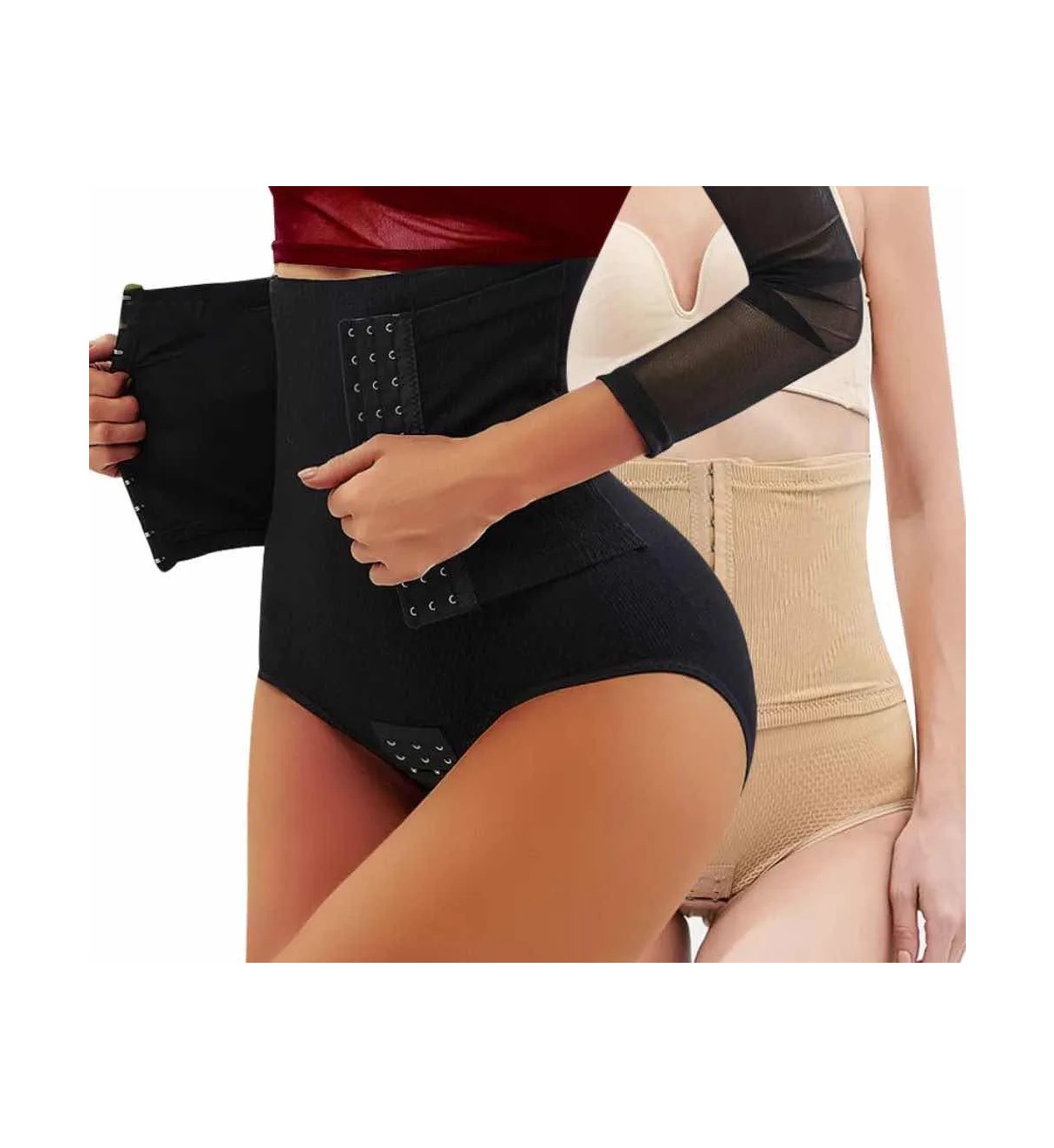 Panty Faja Calz&oacute;n Levanta Pompa Doble Compresi&oacute;n Reductora Negro M/L Malubero image number null
