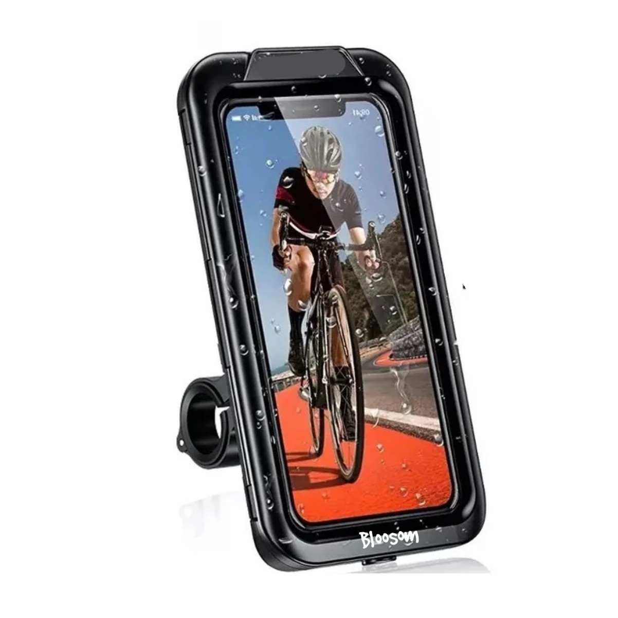 Soporte Celular Para Moto Impermeable Amortiguador Negro image number null