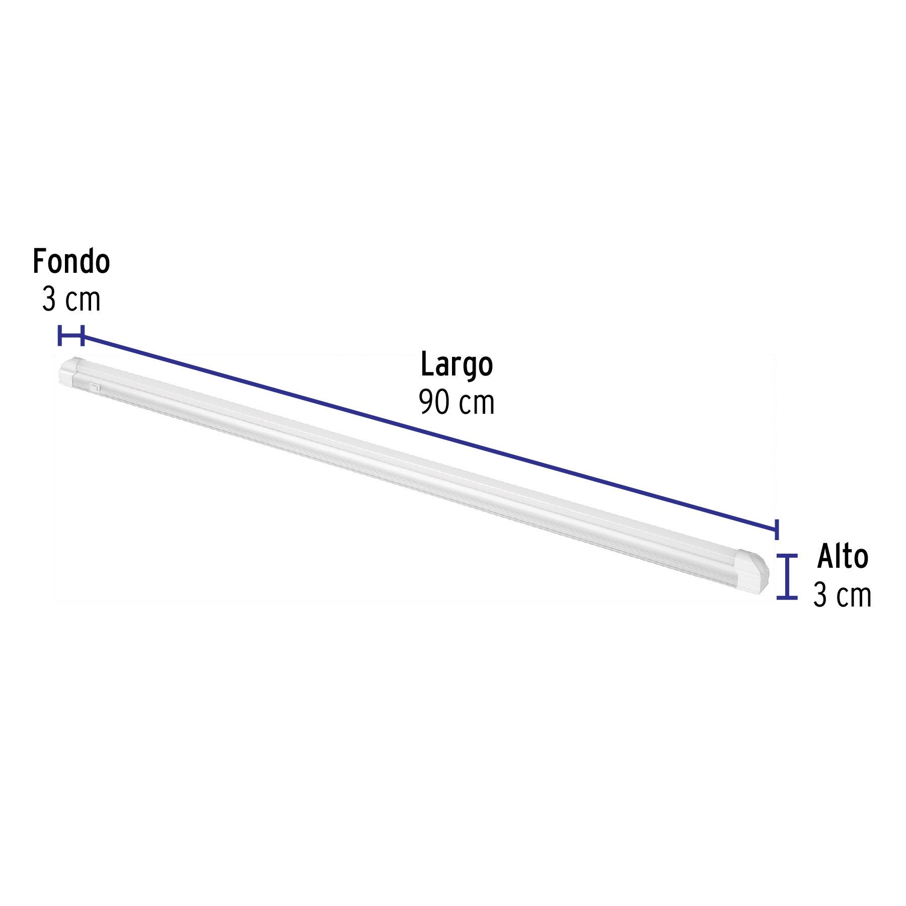 GAB-003L Luminario lineal ultra delgado de LED 19 W para gabinete image number null