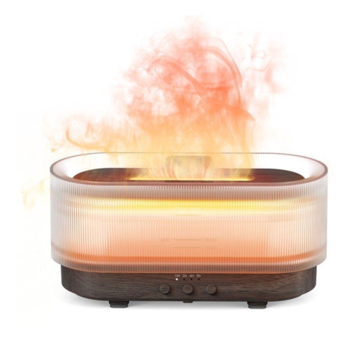 Difusor Humificadora De Aroma Ultrasonico Cuadrado Marron Oscuro image number null