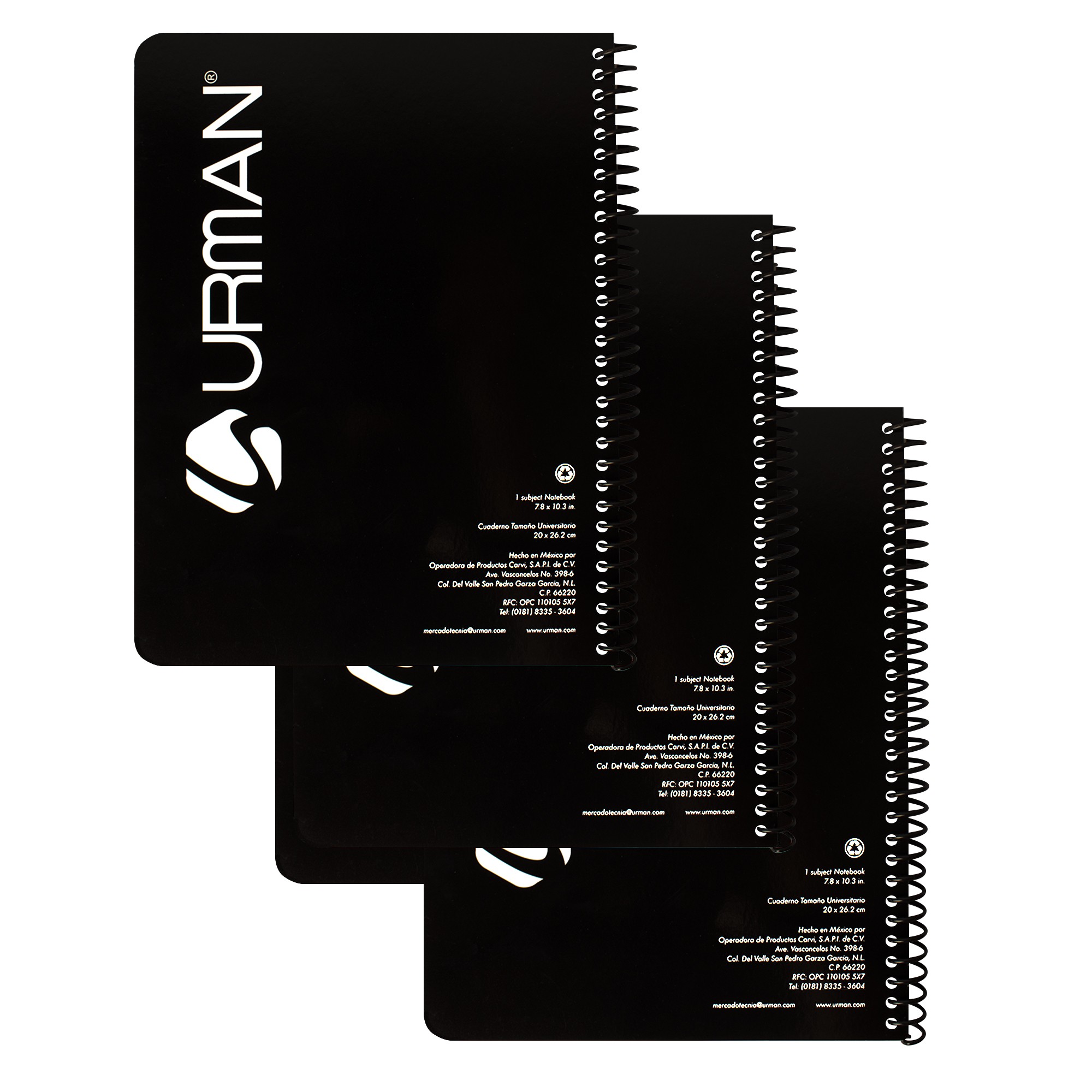 Cuaderno profesional kit Mixto 3 piezas Urman Raya Cuadro Grande y Cuadro chico Original Resistente image number null