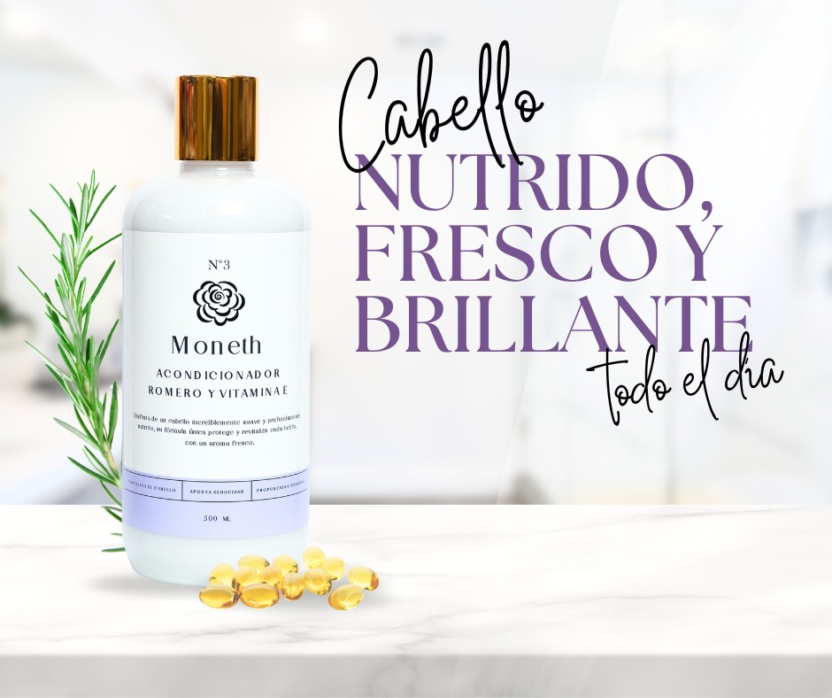 Shampoo + Acondicionador Romero y Vitamina E 500ml c/u | Cabello Fuerte | Nutrici&oacute;n Capilar con Extractos Naturales image number null