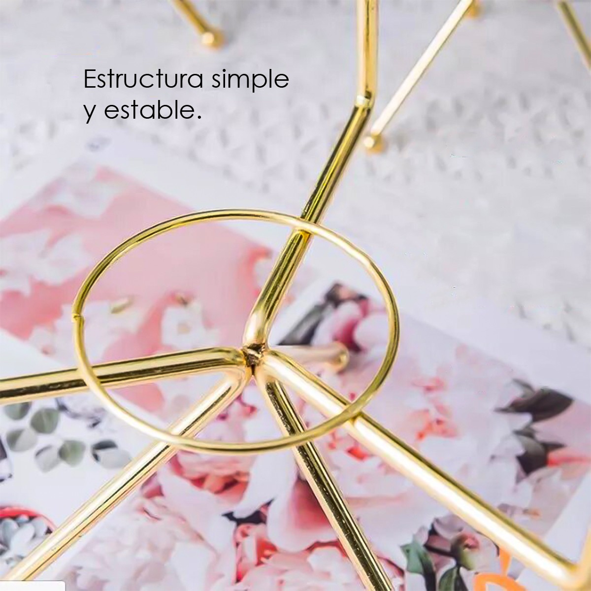 Ilios Innova Macetero con Soporte de Hierro Elegante maceta de porcelana decorativa 17 cm de di&aacute;metro image number null