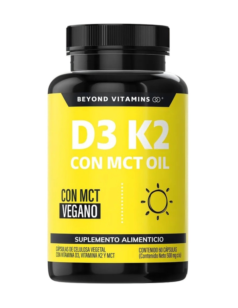 Vitamina D3 + Vitamina K2 + Mct Oil | Sin Az&uacute;car - Suplemento Alimenticio Vegano image number null