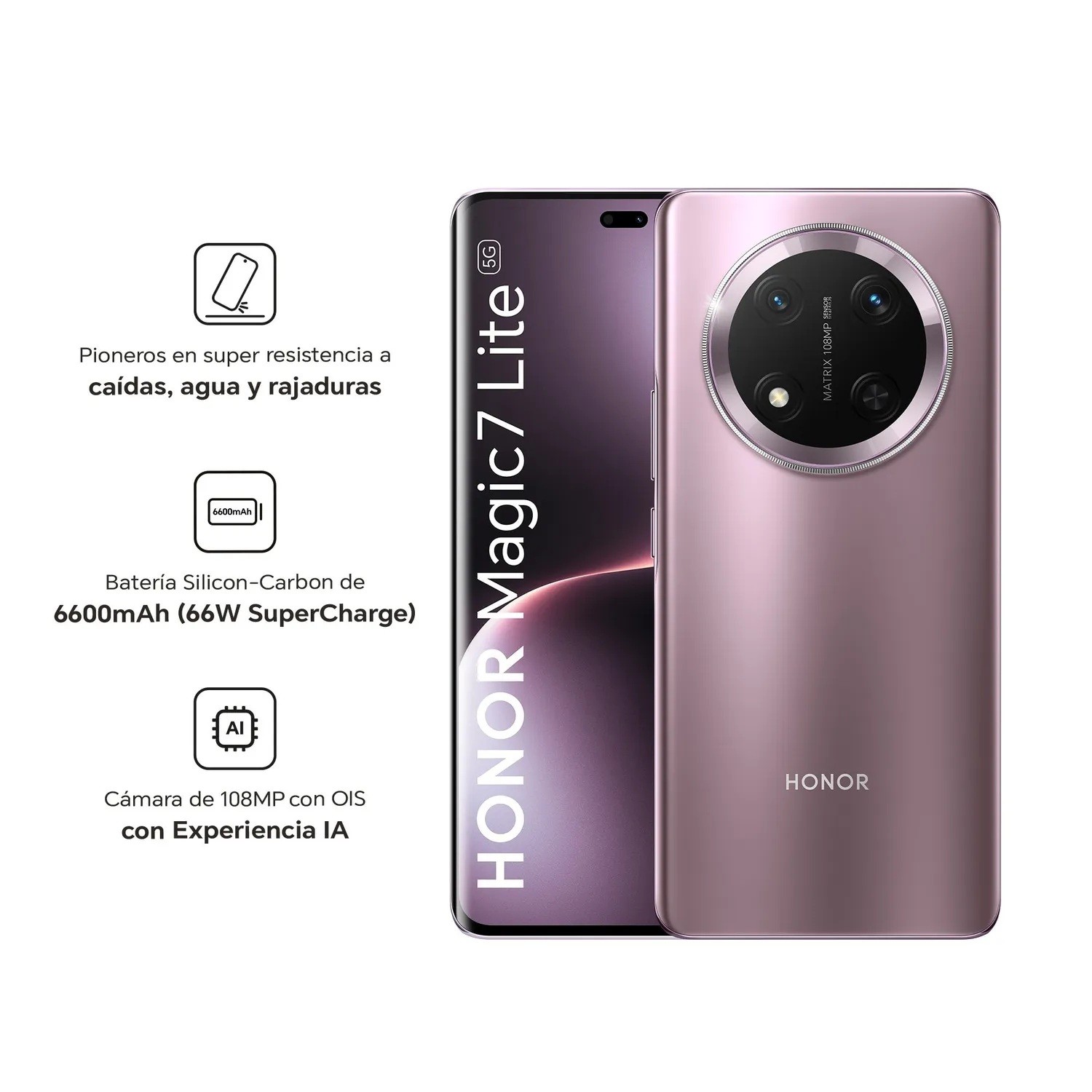 Honor Magic 7 Lite 512Gb 8Ram Color Negro Nuevo Libre image number null