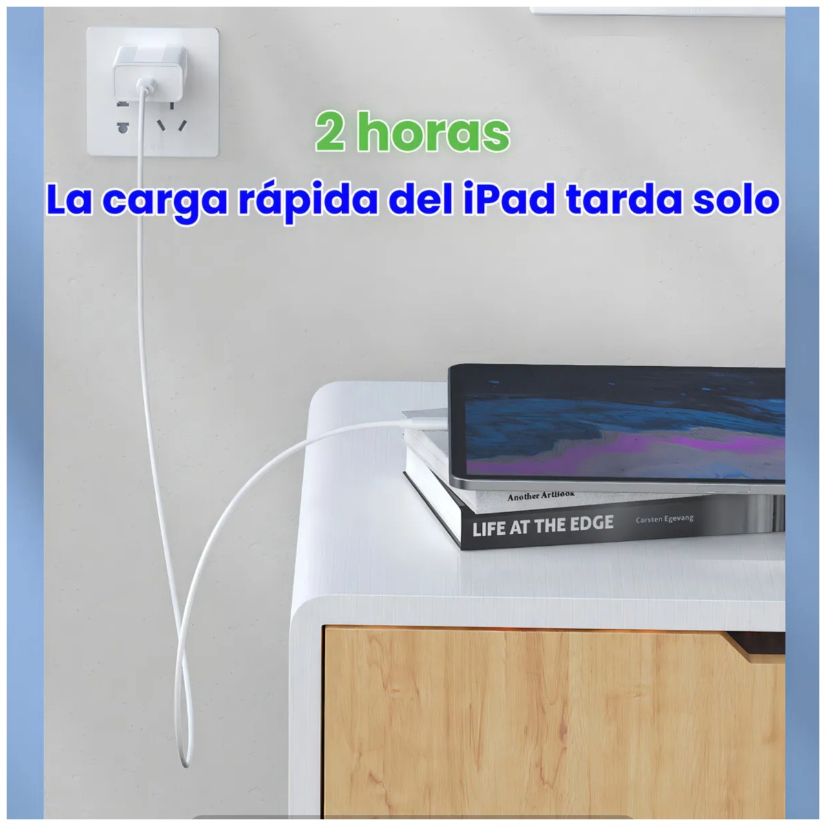 2m Cable Para iPad iPhone 11 12 13 14 De Carga R&aacute;pida Conjunto Blanco image number null