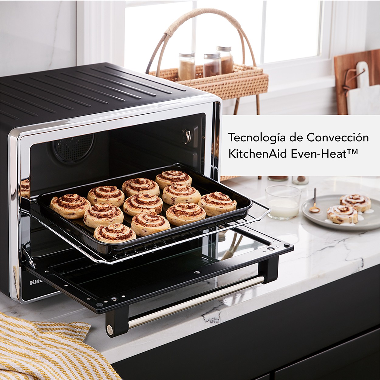 Horno El&eacute;ctrico de Mesa KitchenAid KCO224LBM con Freidora de Aire y Sonda de Temperatura image number null