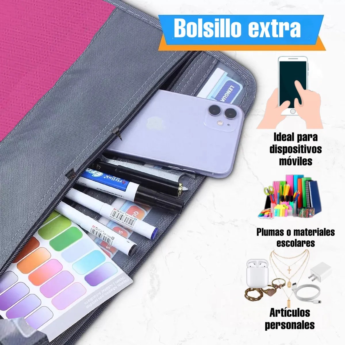 Carpeta Archivero Folder Documentos Legal Ejecutiva Escolar Rosa image number null