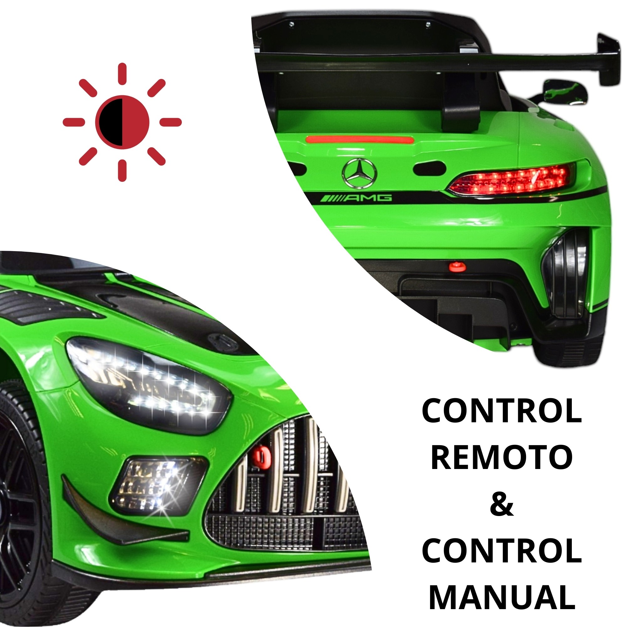 Montable Mercedes-Benz Electrico para Ni&ntilde;os Control Remoto 12v - Verde image number null