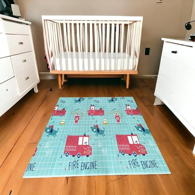 A PAPU BABY Tapete de Juego Plegable 1.50 x 2.00 para Beb&eacute;s Doble Vista Baby Play Mat (Carretera). image number null