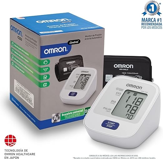 A OMRON Medidor de Presi&oacute;n Arterial de Brazo HEM-7120, Diferentes Funciones con Tecnolog&iacute;a Avanzada, 1 Unidad, Color Blanco. image number null