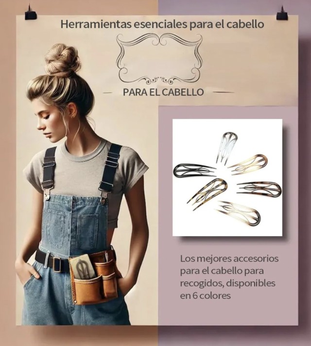 6 Pinzas Para Cabello Horquillas Para Pelo Accesorios Mujer 6pcs image number null