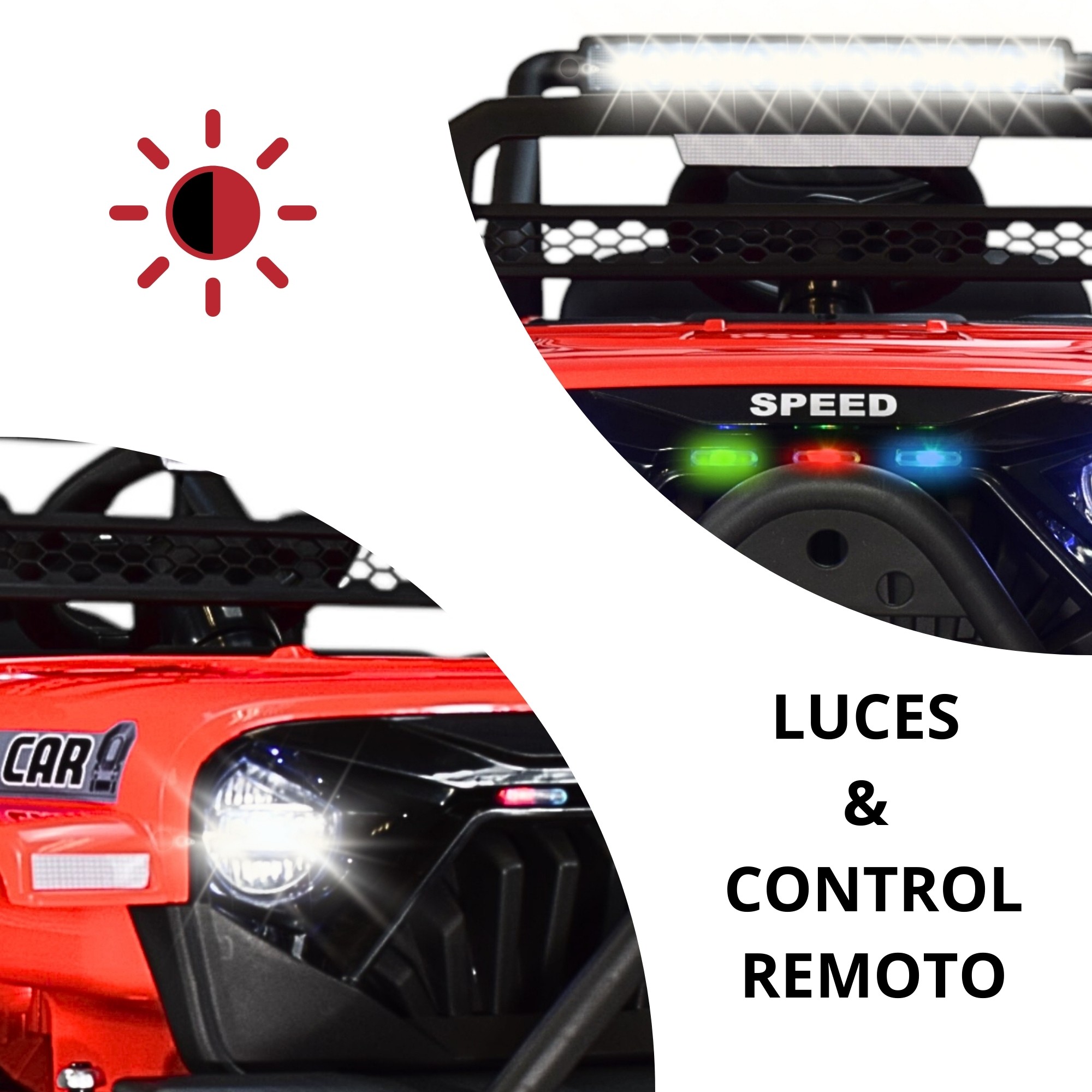 Camioneta Montable Electrica para Ni&ntilde;os Control Remoto 12v - ROJO image number null
