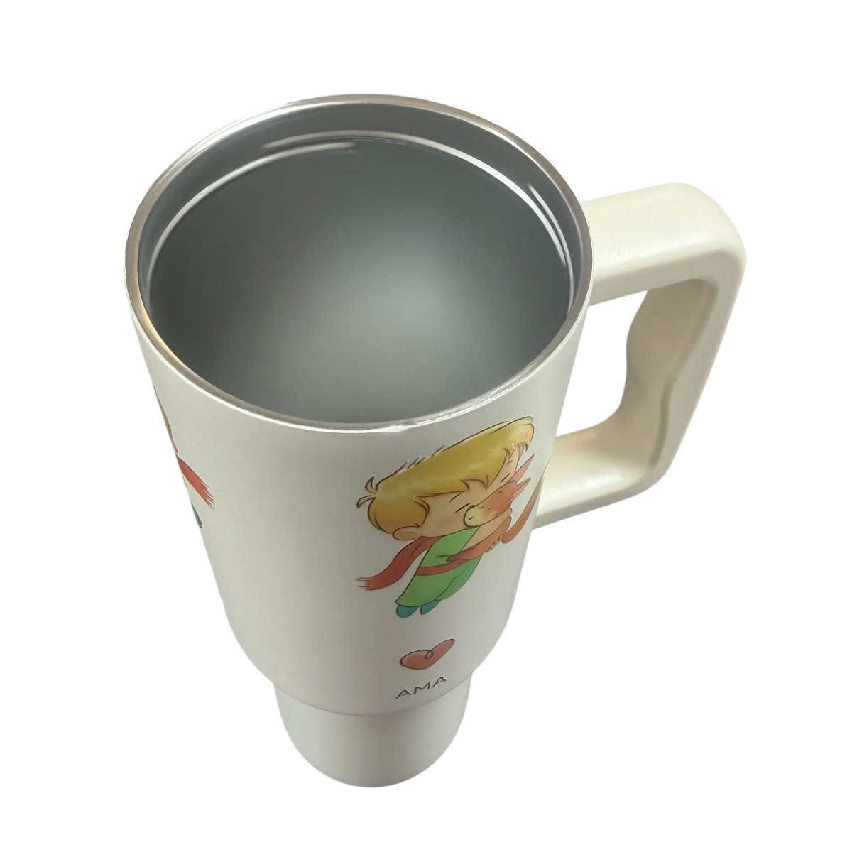 Termo de acero inoxidable blanco mate, El principito, de 1.2 litros image number null