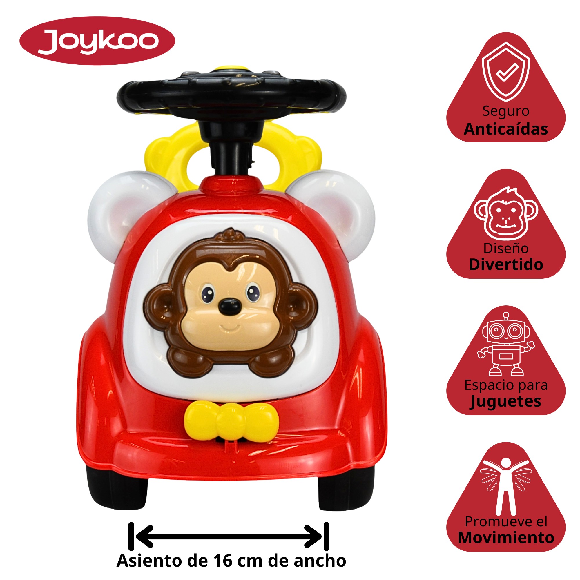 Montable Correpasillos para Ni&ntilde;os Luz Sonido Seguro Anticaidas - Rojo image number null