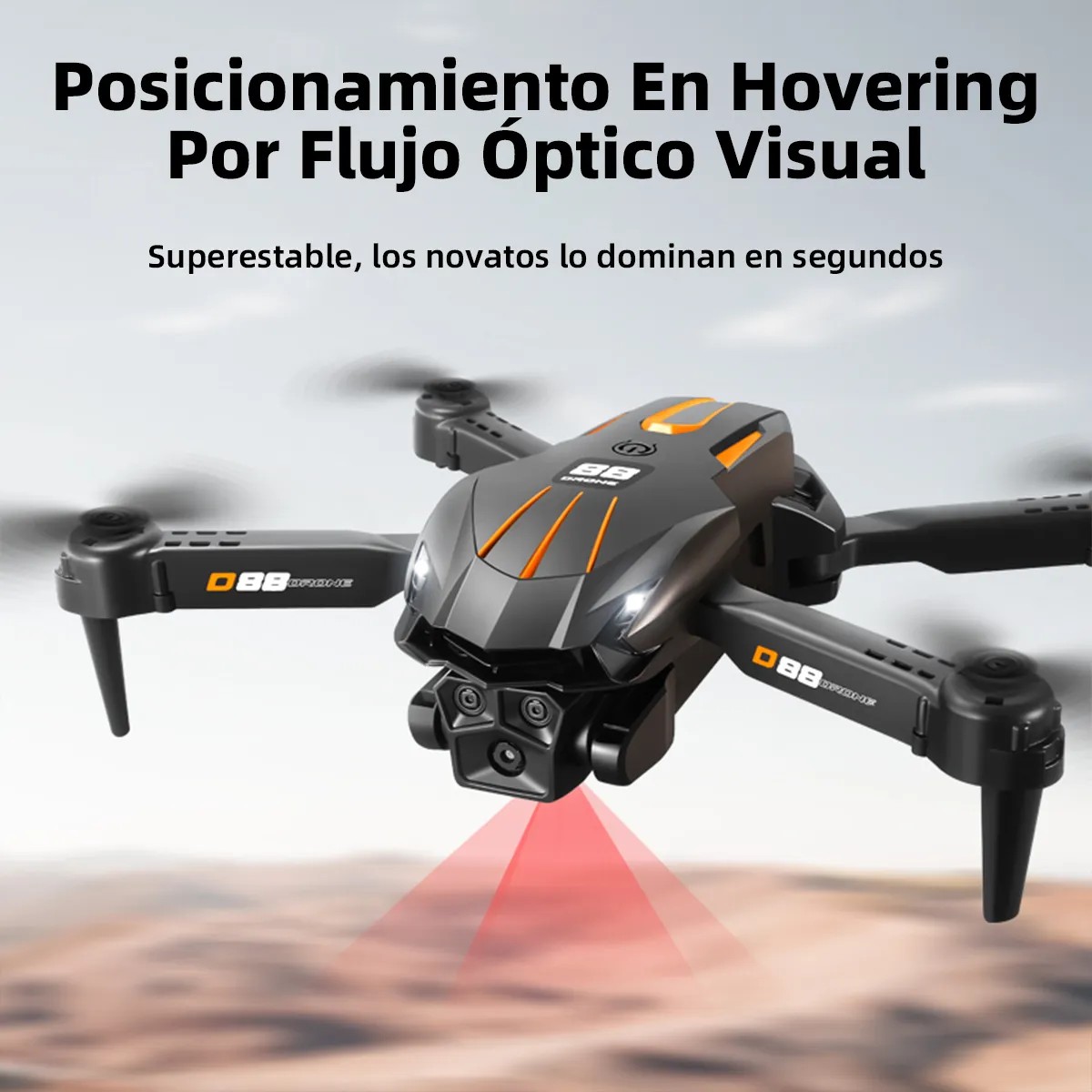 Drone Mini Ourlife D88 Negro Hover Autom&aacute;tico Con 2 Bater&iacute;as image number null