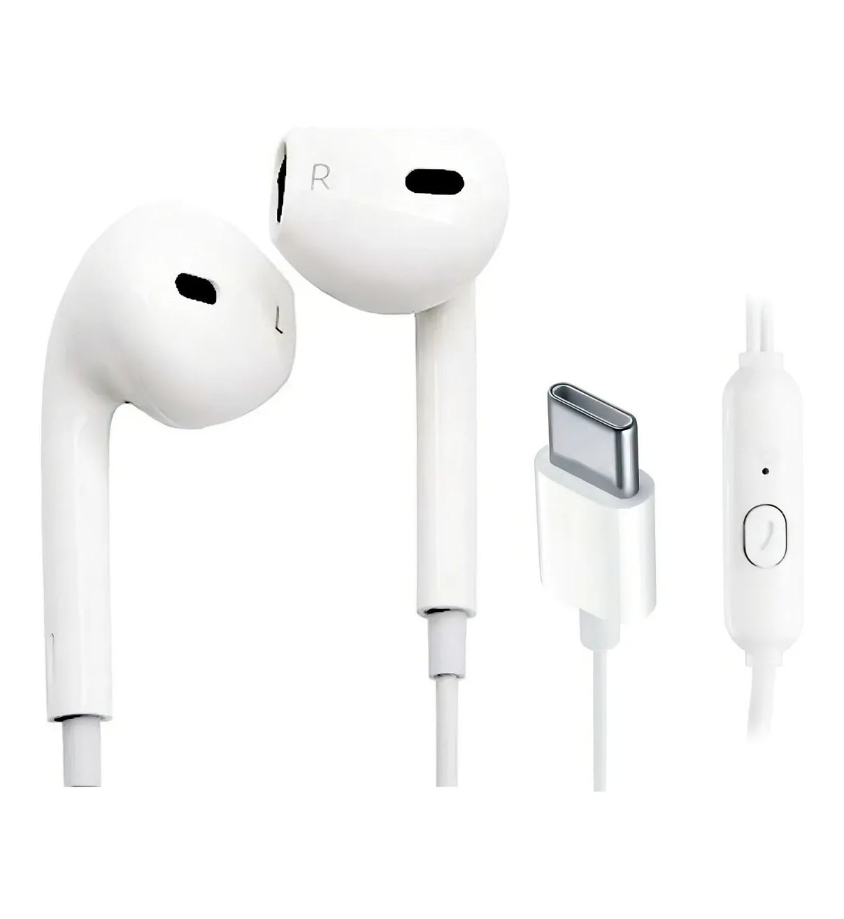 Manos Libres Para Celular Aud&iacute;fonos Tipo C Malubero Blanco image number null