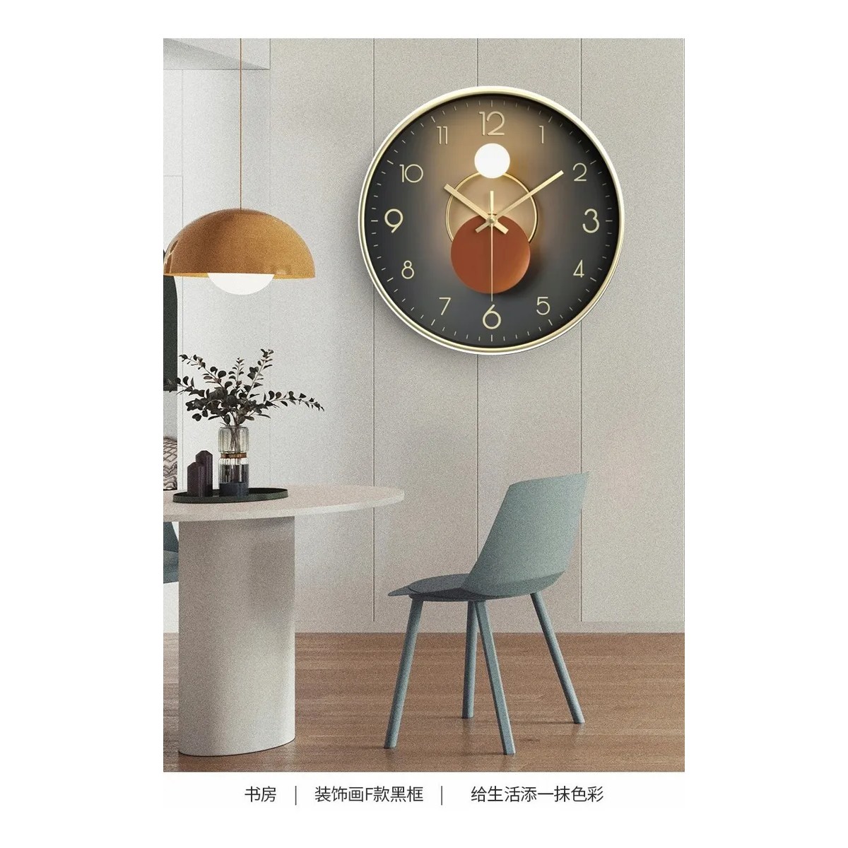 Reloj De Pared Decorativo Moderno Silencioso De 30 Cm Malubero Gradient Gray image number null