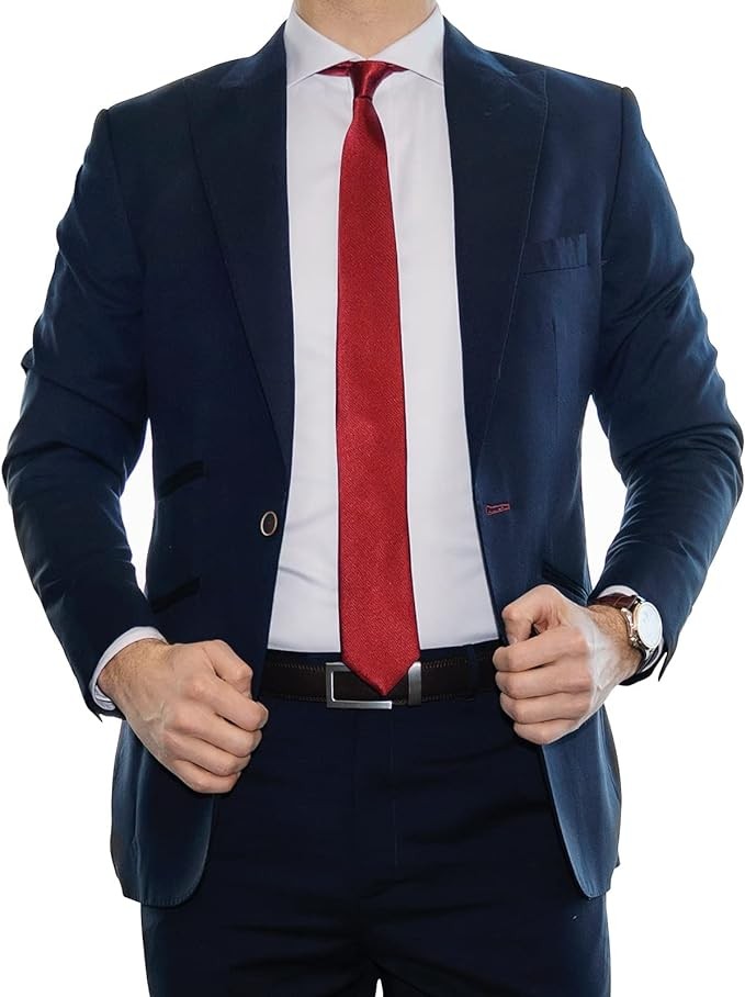 Corbatas de Sat&eacute;n para Hombre, Corbata Lisas Slim Delgada para Caballero, Accesorio Elegante de Alta Calidad para Trajes, Regalo Perfecto para Marido, Padre o Amigo. image number null